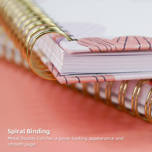 Tùy chỉnh A4 A5 Nhật ký dịch vụ in ấn bìa cứng Hot stamping Wedding Planner Organizer đôi tinh thần xoắn ốc máy tính xách tay - Product Image 4