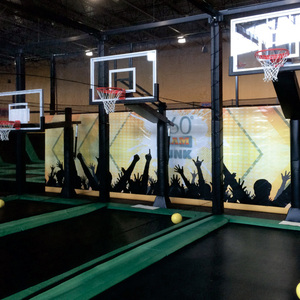 สนามบาสเก็ตบอลสำหรับเด็กสนามเด็กเล่นแทรมโพลีนกลางแจ้งในร่ม - Product Image 4