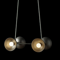 Luces LED Colgantes de Piedra de Mármol para Sala de Estar, Candelabro de Lujo, Alabastro Dorado Español, Colgante de Techo Pequeño