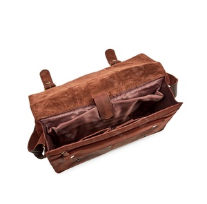 Sac à main en cuir véritable pour ordinateur portable de 18 pouces, grande sacoche de bulettier rétro, mallette de bureau, sac d'université - Product Image 6