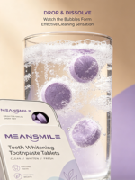 Dentifrice solide PAP violet très vendu sur TikTok, 60 comprimés, nouvelle formule avec hydroxyapatite pour blanchir, haleine fraîche, soin buccal