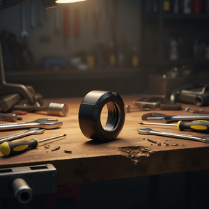 Anneau de remplacement Fervi pour mandrin 10 mm en métal noir avec filetages internes - Product Image 3