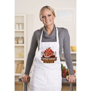 Chất Lượng Cao 100% <span class=keywords><strong>Spun</strong></span> <span class=keywords><strong>Polyester</strong></span> Đầy Đủ Chiều Dài Nấu Ăn Tạp Dề Biểu Tượng Tùy Chỉnh Thăng Bằng Dầu Không Thấm Nước Bằng Chứng - Product Image 1