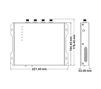 Lecteur RFID UHF fixe 4 ports F-R4L pour la chaîne d'approvisionnement, puissance RF réglable, industriel, longue portée, haute vitesse, entrepôt