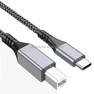 Câbles USB C à B Câble de transmission haute vitesse de type A C mâle à B mâle pour imprimante Scanner Câble d'imprimante USB B à USB C