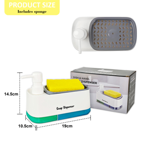 <span class=keywords><strong>Dispensador</strong></span> jabón líquido bomba doble personalizable plástico blanco hogar/negocio - Product Image 6
