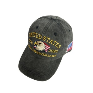 Gorra de Béisbol Personalizable 100% Algodón, Ajustable, Estilo Retro Desgastado, con Impresión y Bordado de Logotipo, 250 Aniversario - Product Image 4
