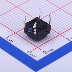 TC-FS66D-C-B Tactile Switch Through hole Component (THT)-4P,6x6mm Switch Single Pole Single Throw Round Button 2.6N Through Hole - Product Image 2