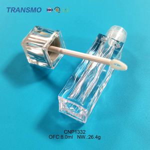 Tube de brillant à lèvres en cristal recyclable 8 ml, tube de brillant à lèvres en forme de glaçon 8 ml, tube en plastique à bouchon à vis ondulé pour brillant à lèvres - Product Image 6