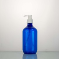 Botella de Spray Redonda de Plástico PET con Tapa de Rosca, Color Personalizado, 500 ml, Impresión Serigráfica para Champú, Loción, Jabón Líquido Corporal, Uso Cosmético