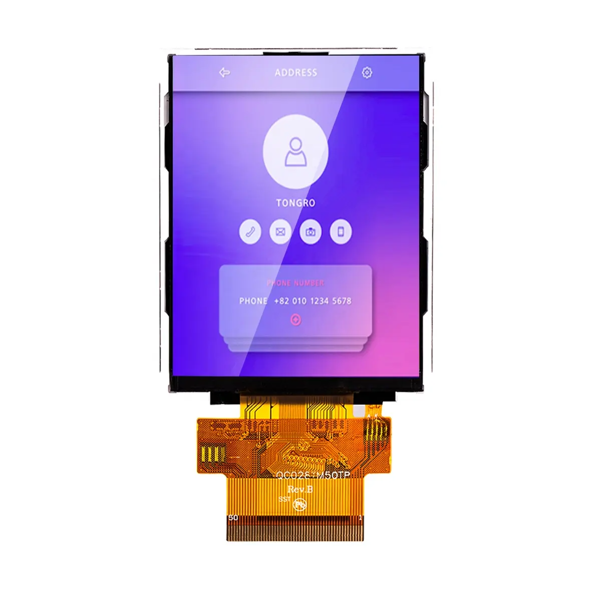 2.8 "2.7 2.6 2.8 3 pollici personalizzato NC1111 industriale trasmissivo RGB MCU SPI pannello LCD tft lcd modulo display touch screen