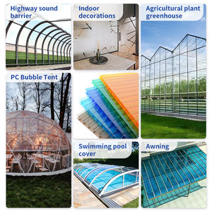 Material de Panel de Techo <span class=keywords><strong>Celular</strong></span> de <span class=keywords><strong>Policarbonato</strong></span> de 8MM y 10MM Hoja Hueca de <span class=keywords><strong>Policarbonato</strong></span> <span class=keywords><strong>Transparente</strong></span> para Invernadero - Product Image 3