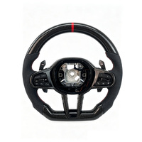 Volante de Fibra de Carbono y Cuero Perforado de Alta Calidad con Costuras Personalizadas para BMW M3 M4 G82 M5 G90 G87 G30