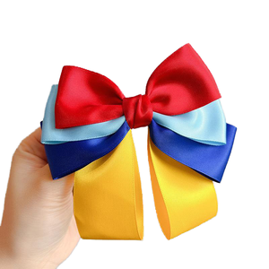 Precioso Lazo <span class=keywords><strong>de</strong></span> Seda con Diseño <span class=keywords><strong>de</strong></span> Princesa Blancanieves para Niñas Pequeñas, Lazo para el Cabello Hecho a Mano al por Mayor, Pinzas para el Cabello, Pasadores, Broches para Niñas, Lazos para Bebés - Product Image 4