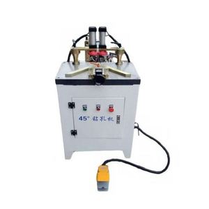 Máquina perforadora neumática horizontal ajustable de 45 grados para carpintería, perforación de orificios simples y dobles, y perforación de orificios inclinados para muebles - Product Image 1