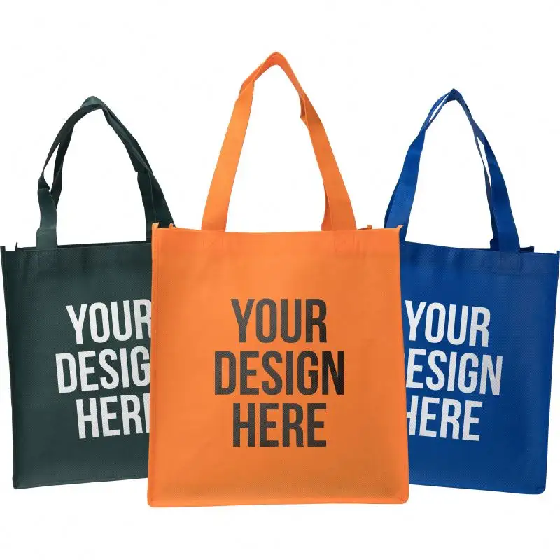 Double sides Print Non Woven Giveaway Tote Bag Environment-Friendly Durable Custom Non Woven Reusable Shopping Bags