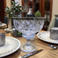 Ensemble de bols à fruits en verre sur pied, faits à la main, bohèmes, personnalisés, écologiques, durables, de luxe, assiettes de mariage