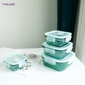 ชุดกล่องเก็บอาหารในครัวทำจากแก้วทนความร้อนสำหรับผู้ใหญ่กล่องอาหารกลางวัน - Product Image 3