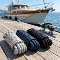 Corde en nylon/polyester double tressée résistante aux UV et durable, diamètre 6 mm-20 mm, corde d'amarrage PP, ligne d'amarrage pour yacht