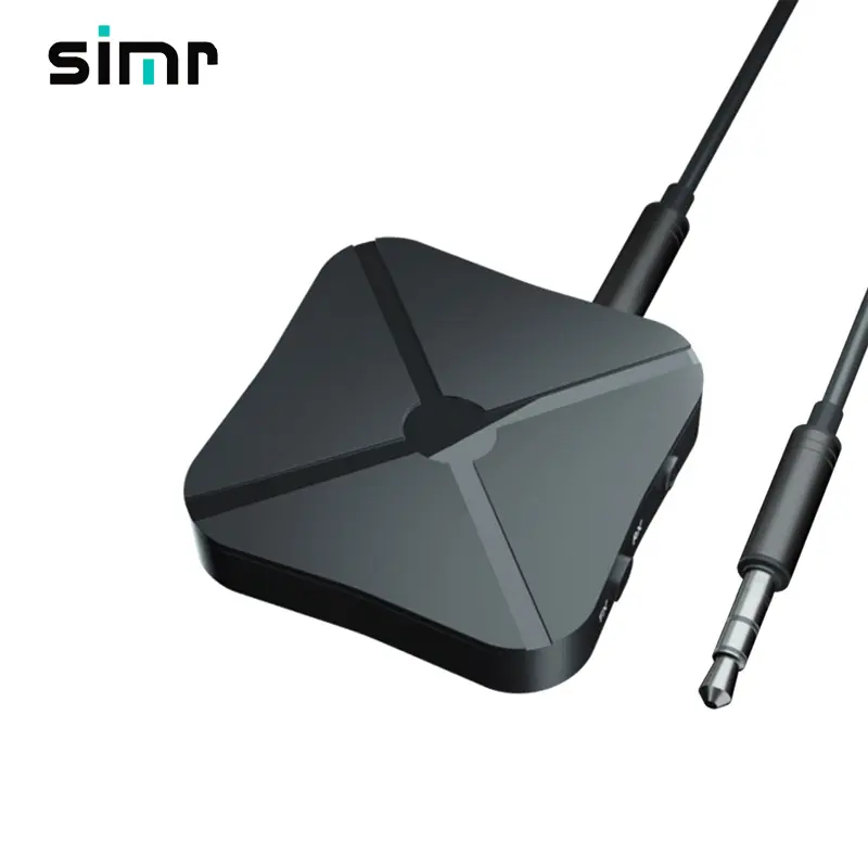 Simr 2 IN1ワイヤレスアダプターBT5.0TVヘッドフォンスピーカー音楽オーディオBluetoothトランスミッターレシーバー