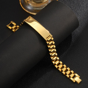 <span class=keywords><strong>Bracciale</strong></span> Rettangolare Punk all'Ingrosso - Acciaio Inossidabile <span class=keywords><strong>Incisione</strong></span> Personalizzata Lettere/Parole, Alta Qualità Unisex - Product Image 2