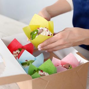 Tulip Cupcake Lót Kích Thước Tiêu Chuẩn Muffin Baking Cup Không Dính Bánh Chủ Sở Hữu Cho Đảng Cưới Sinh Nhật - Product Image 5