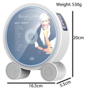Reproductor de <span class=keywords><strong>CD</strong></span>/DVD Circular de Pared, Dispositivo de Audio y Aprendizaje para el Hogar con Altavoces Dobles y Control Remoto - Product Image 2