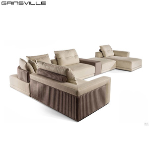 Đồ Nội Thất Sang Trọng Nhà Cung Cấp Vải <span class=keywords><strong>Sofa</strong></span> Set Kem Màu Be Cong Cao Cấp Nhung <span class=keywords><strong>Sofa</strong></span> Sang Trọng Thiết Lập - Product Image 5