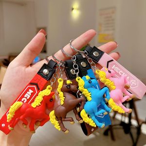 Porte-<span class=keywords><strong>clés</strong></span> photo numérique mignon en forme <span class=keywords><strong>de</strong></span> poney, Année du Cheval 2026, pendentif 3D en PVC, cadeau pour couple, nouvel an, arrivée du cheval, succès - Product Image 1