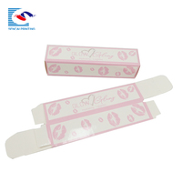Tube de gloss à lèvres brillant personnalisé, boîte en papier pliable, emballage en papier pour cosmétiques