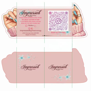 Cartes de visite pliables personnalisées imprimées, cartes de fidélité et de réduction pour kits de manucure DIY – Vente chaude - Product Image 3