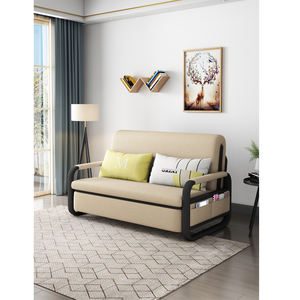 Sofá Cama Multifuncional para Apartamento u Hotel, 1.2m, Plegable con Almacenamiento, Estructura de Madera Maciza, Funda de Tela Extraíble y Lavable - Product Image 6