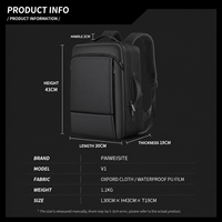 Sac à dos pour ordinateur portable avec chargement USB externe, design imperméable, grande capacité, durable, avec sangles tendance, pour les voyages et l'usage quotidien
