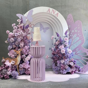 زهور اصطناعية وردية وبنفسجية لتزيين حفلات الزفاف وأعياد الميلاد وحفلات استقبال المولود وخلفيات المسرح وأقواس الكيك وطاولات الديكور - Product Image 1