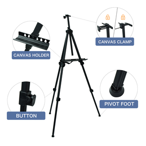 Antiek zwart groot display krans rouwbloemen metalen staande aluminium driepoot schets-ezel voor bord - Product Image 5