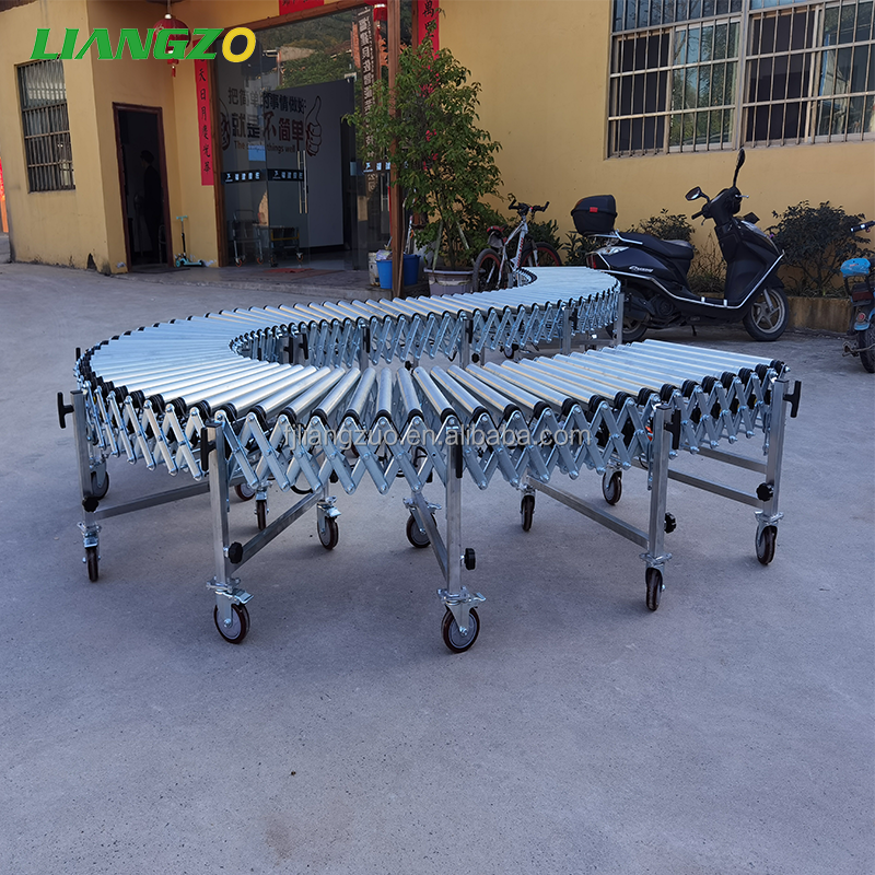 Telescopic and Flexible Roller Conveyor with