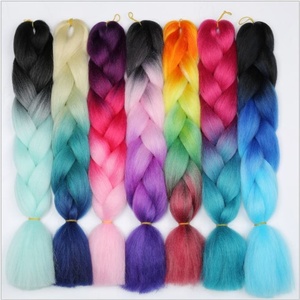 24 pollici 100g Ombre Verde Rosa Pronto per la spedizione del Commercio All'ingrosso di Estensione Dei <span class=keywords><strong>Capelli</strong></span> Sintetici Intrecciare I <span class=keywords><strong>Capelli</strong></span> Jumbo - Product Image 2