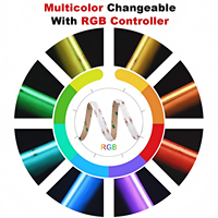 RGB CCT COB LED Şerit Rgbww 12v 5 Yıl Garantili Mavi Kırmızı 5m 20m Rgbcct 24v Rgbw Rgb Kısılabilir COB LED Şerit Bant Işık