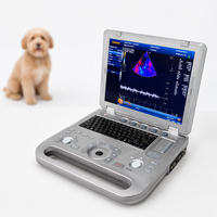 Alat USG Doppler Warna 3D 4D portabel untuk klinik hewan, pemindai kehamilan hewan ternak, peralatan veteriner sapi 15 inci