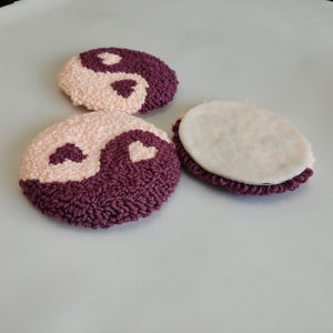 Lindos últimos regalos de novedad Feng Shui Gossip Patten artesanía taza alfombra posavasos hecho a mano punzón aguja posavasos - Product Image 6