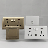 Yüksek kaliteli elektrik malzemeleri Dimmer anahtarı Pc boyama renk duvar anahtarları ve prizler elektrik