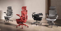 Chaise de bureau ergonomique contemporaine de luxe, testée BIFMA, pour dirigeant, avec appui-tête réglable, chaise de conférence en maille 6D