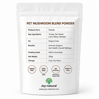 Complément alimentaire à base d'extrait de champignon pour animaux de compagnie |   Mélange de poudre de Reishi, Crinière de lion et Queue de dinde pour l'immunité et la santé des articulations des chiens et des chats