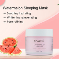 Masque de nuit hydratant végétalien naturel pour le visage, masque en gelée de nuit à la pastèque, marque privée