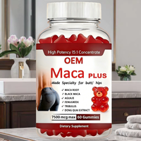 Gummies OEM pour l'amélioration des fesses, Gummies à la Maca pour l'agrandissement des fesses et des hanches, Soutien à l'amélioration masculine/féminine, Gummies personnalisés