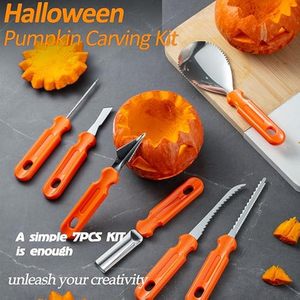 Chuyên Nghiệp Nhiệm Vụ Nặng Nề Thép Không Gỉ Khắc Thiết Lập Halloween Bí Ngô Khắc Kit Công Cụ - Product Image 2