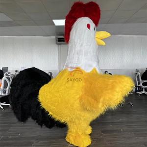 Costume de mascotte <span class=keywords><strong>gonflable</strong></span> de <span class=keywords><strong>coq</strong></span> de 2 m avec plumes longues pour événements et spectacles itinérants - Product Image 1