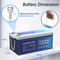 حزمة بطارية Lifepo4 القابلة لإعادة الشحن 25.6V200Ah بطارية RV LiFePO4 24V 100Ah 200Ah بطاريات ليثيوم أيون فوسفات