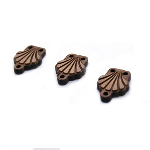 Perles en bois à trois trous pour la fabrication de bijoux, 20 par paquet - Product Image 3