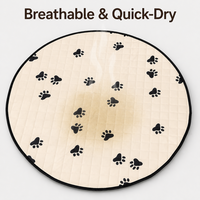 Tapis de propreté réutilisable pour animaux de compagnie, forme ronde, lavable en machine, super absorbant, pour usage intérieur, antidérapant, pour l'apprentissage de la propreté